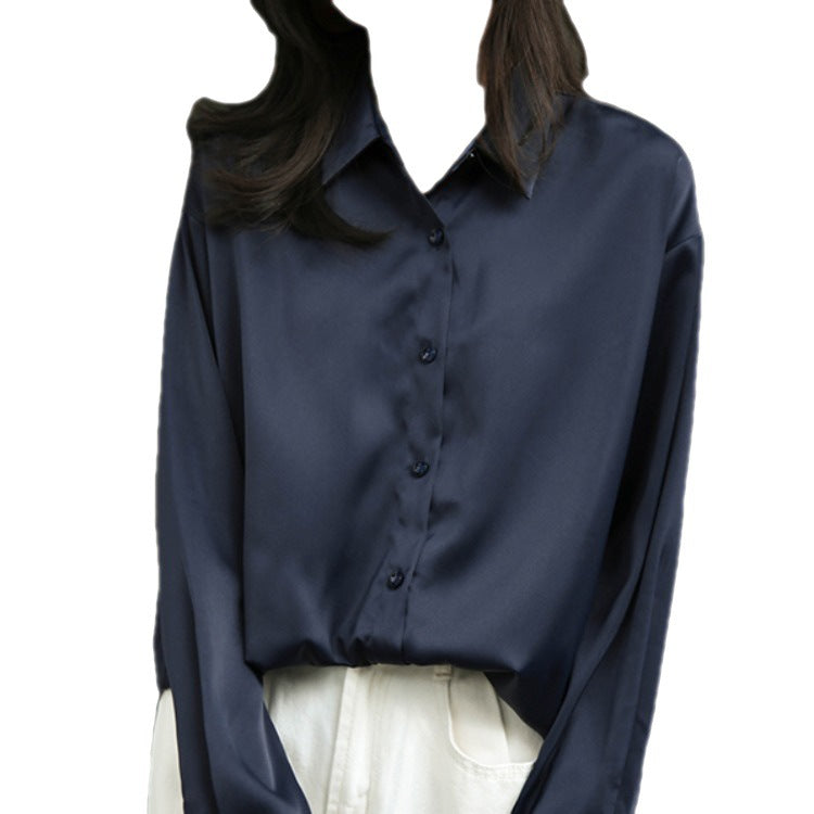 Damen Bluse Oversized Klassisch Weiß Norvielle