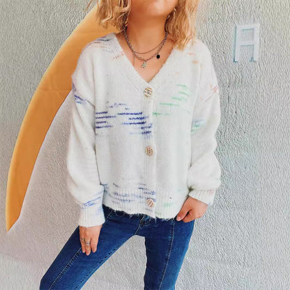 Damen Strickcardigan Weiches Material Beige