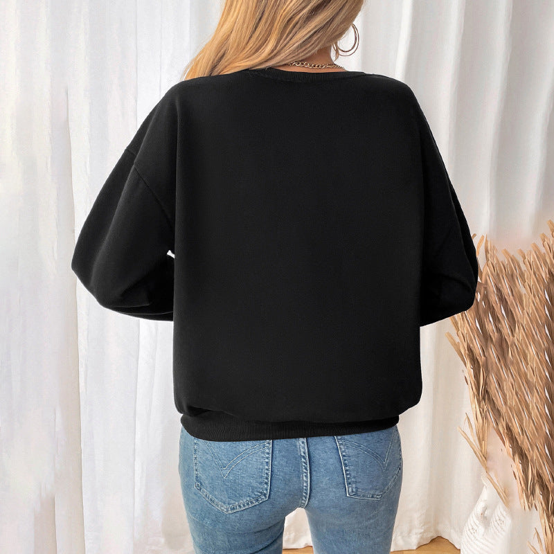 Damen Sweatshirt Künstlerisches Knoten-Design Norvielle