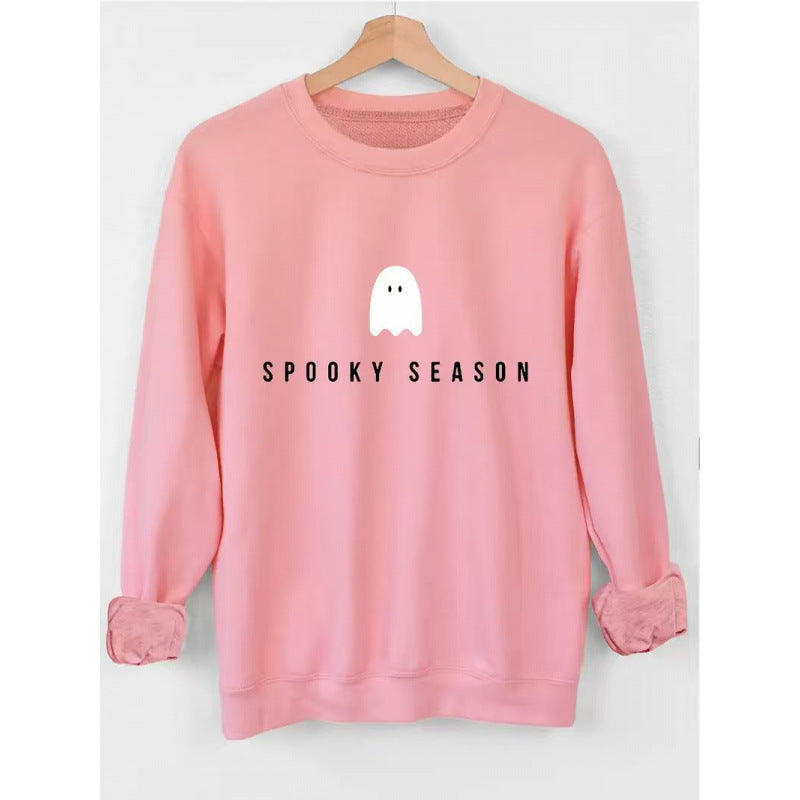 Damen Sweatshirt Weiches Innenfleece Gruselmotiv