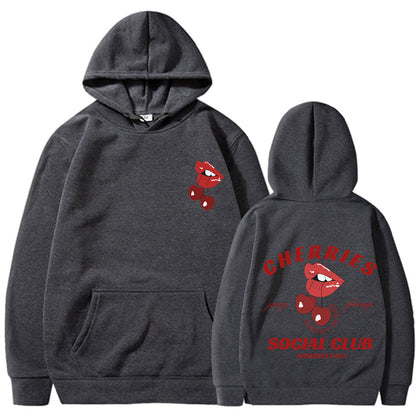 Damen Kapuzenpullover Kirschen-Design Norvielle