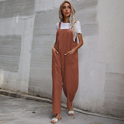 Damen Latzhose Bequem Mit Taschen Norvielle