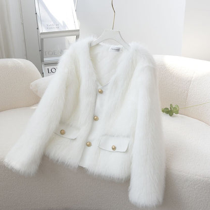 Damen Fuzzy Pelzjacke Norvielle wird zu: Damen Fleecejacke Fuzzy