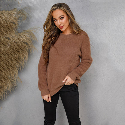 Damen Strickpullover Weich Norvielle Moderner Schnitt
