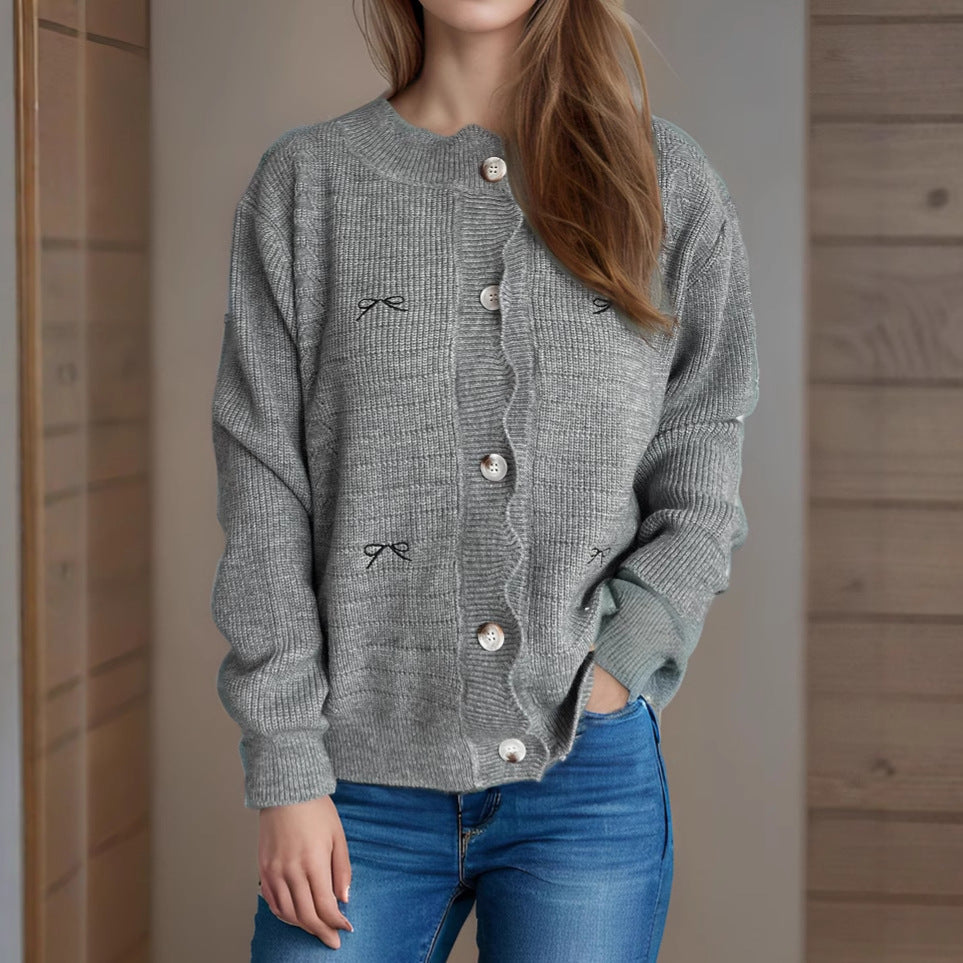 Damen Strickjacke Verspielt Details Norvielle