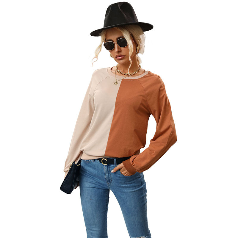 Damen Sweatpullover Farbblock-Design Norvielle