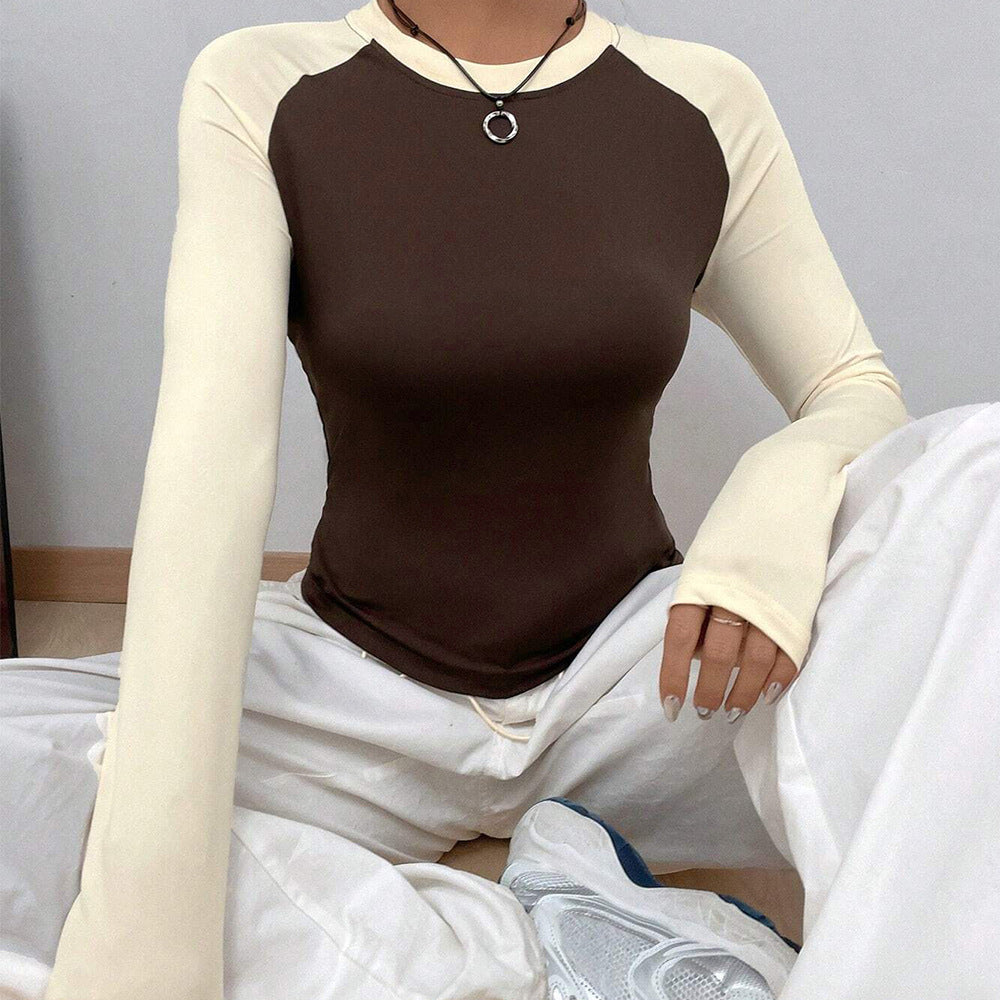 Damen Langarmshirt Raglan-Design Figurpassend - Norvielle