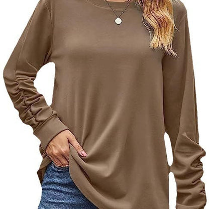 Damen Langarmshirt Weicher Baumwollmix Norvielle