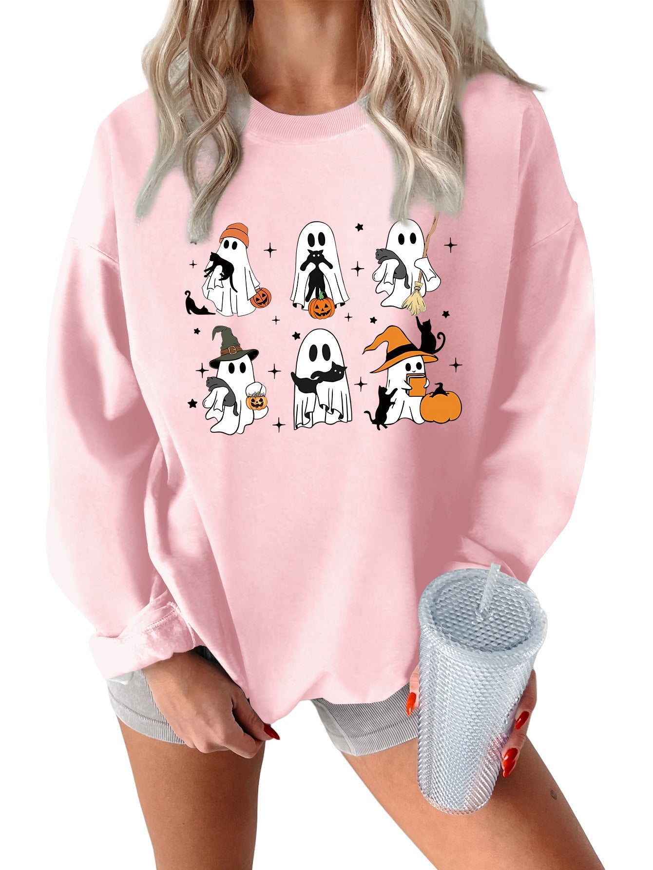 Damen Sweatshirt Grusel Motiv Norvielle
