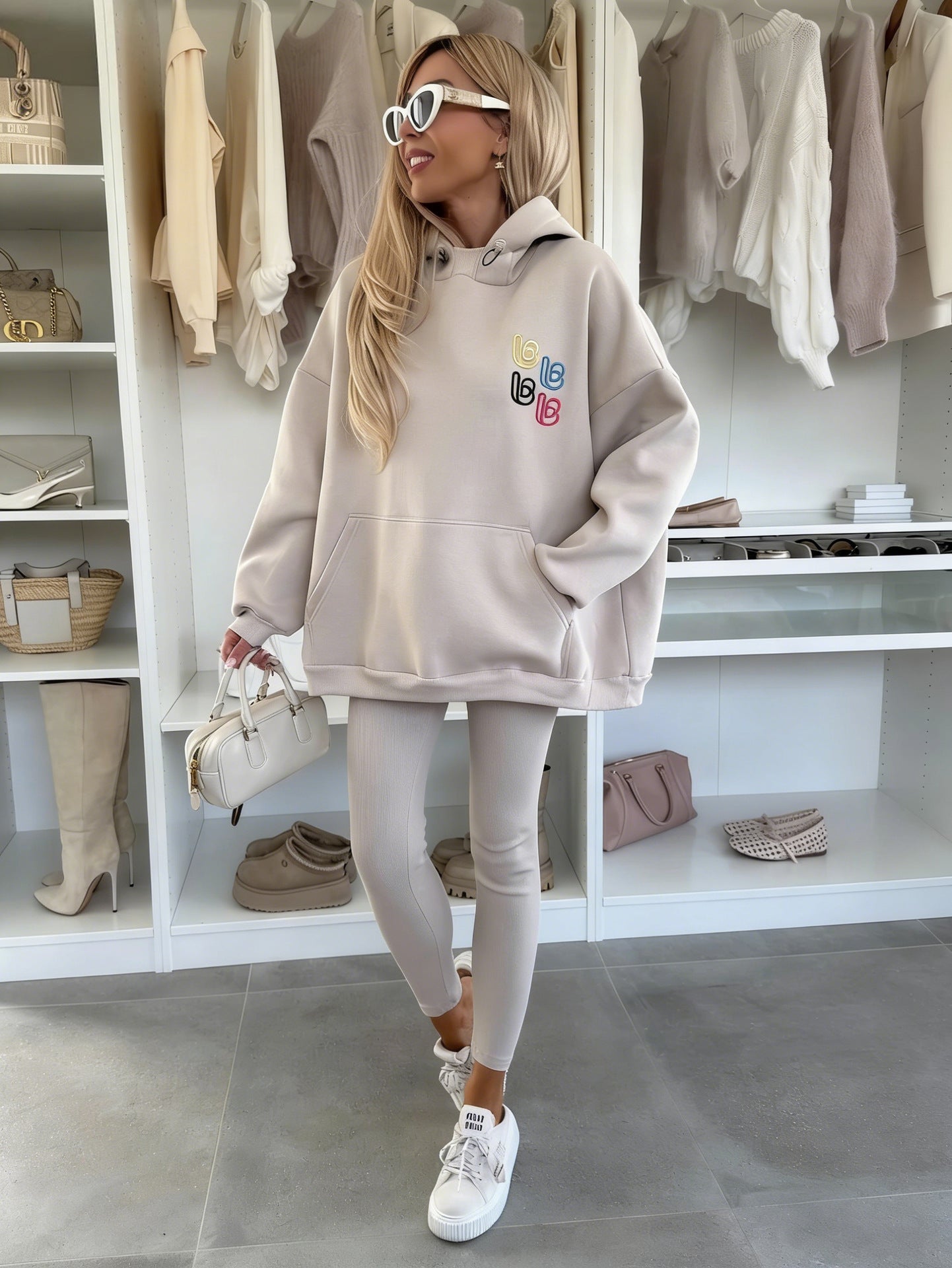 Damen Oversized Hoodie Bunt Norvielle
