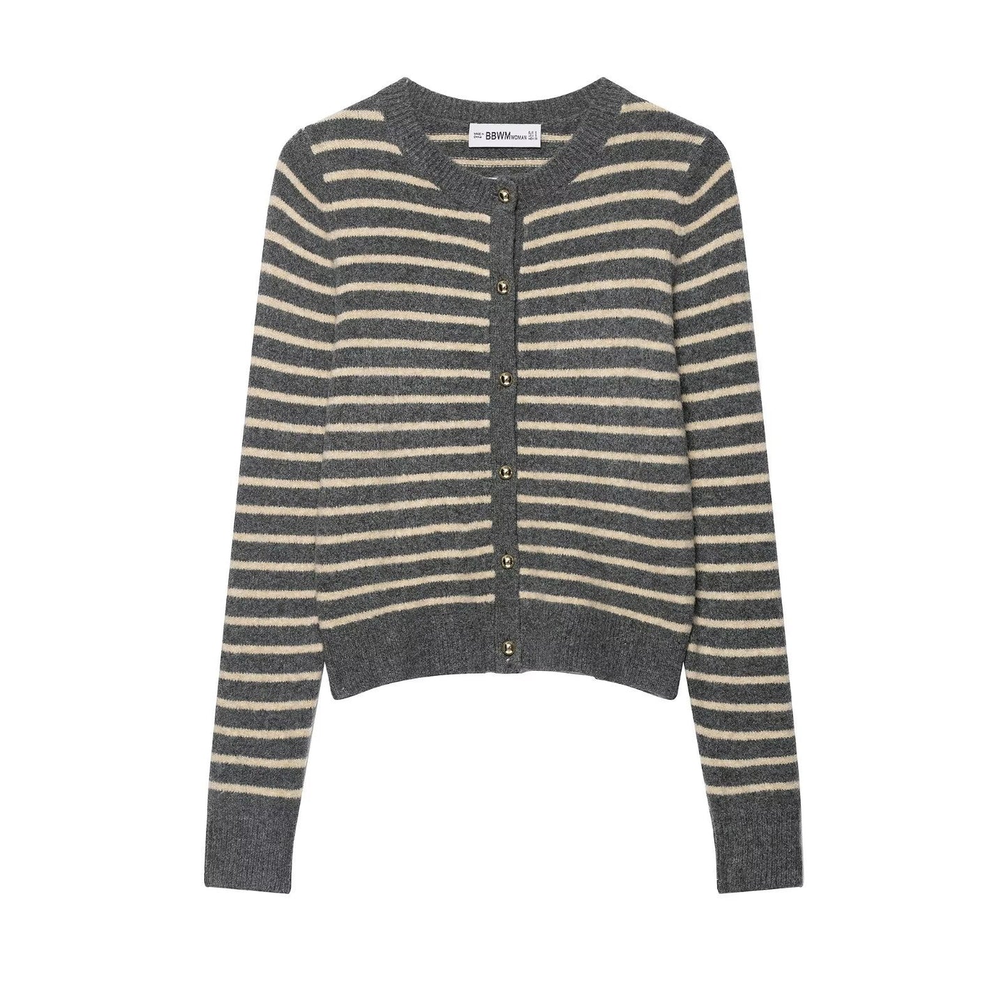 Damen Kaschmir Cardigan Gestreift Norvielle - Norvielle