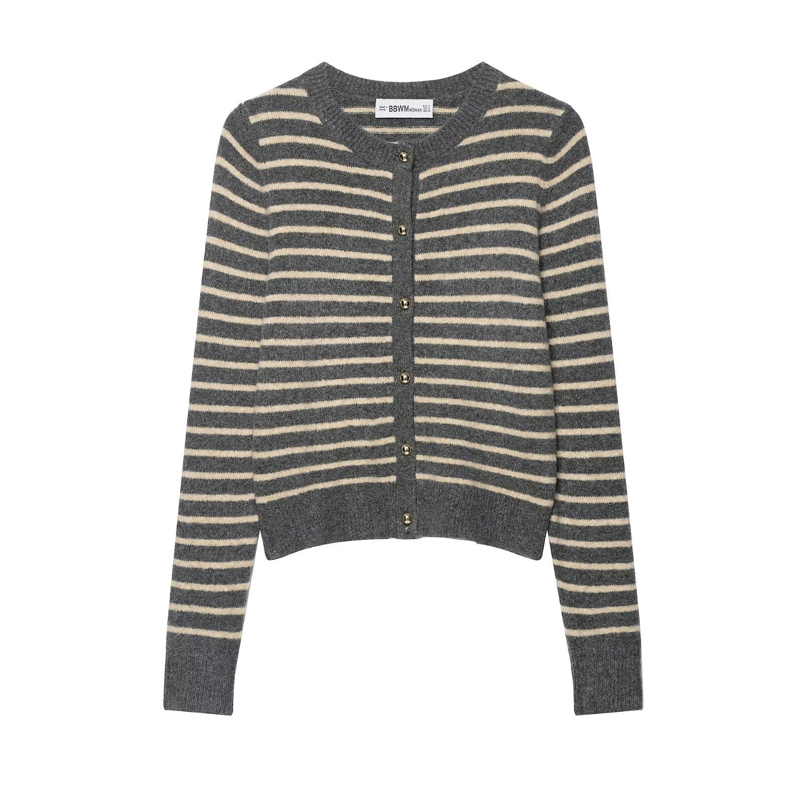Damen Kaschmir Cardigan Gestreift Norvielle - Norvielle