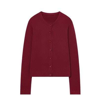 Damen Klassische Strickjacke Knopfverschluss Norvielle