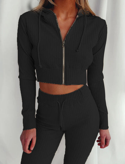 Damen Sport Crop- und Leggings-Set