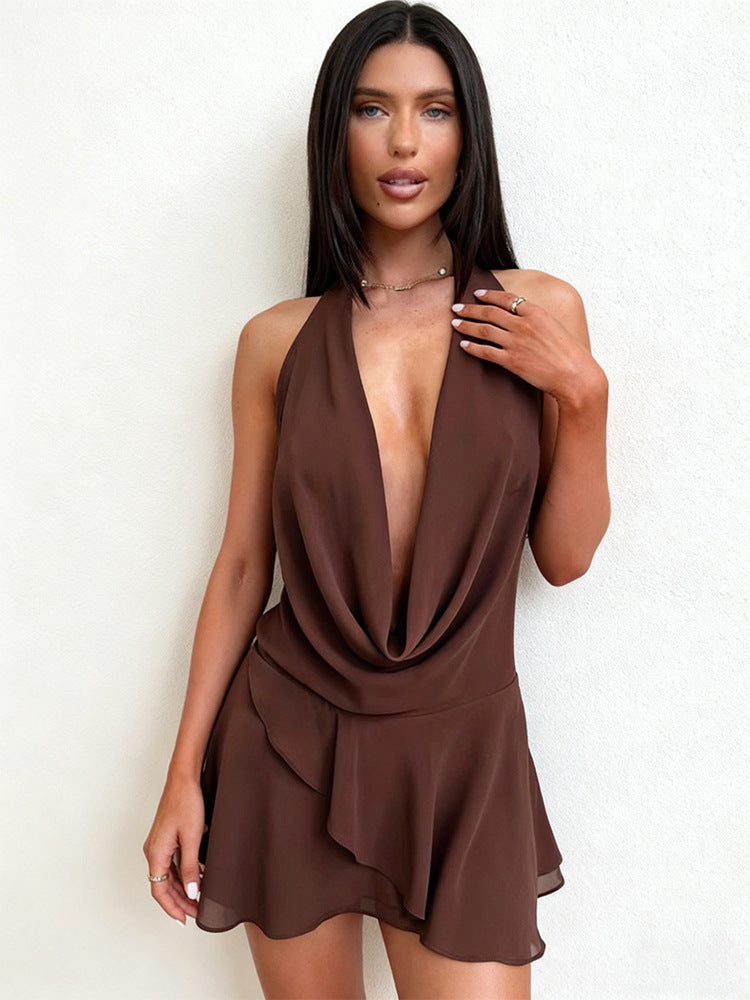 Damen Etuikleid Tiefes Dekolleté Elegantes Design