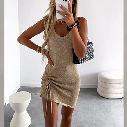 Damen Strickkleid Verstellbarer Bund Norvielle