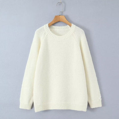 Damen Strickpullover Rundhals Norvielle Weich