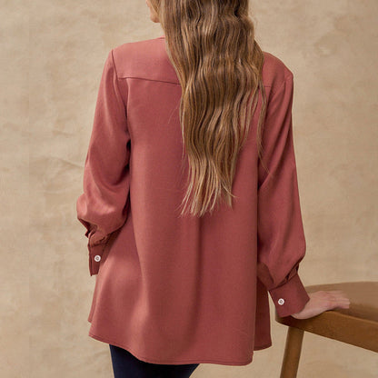 Damen Bluse Strukturiertes Design Elegante Knöpfe Norvielle