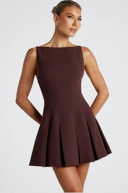 Damen Freizeitkleid Schwingrock Eleganter Schnitt Norvielle