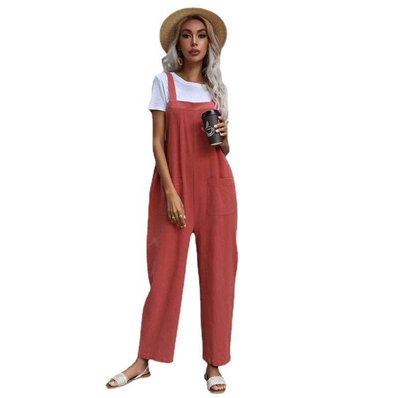 Damen Latzhose Bequem Mit Taschen Norvielle
