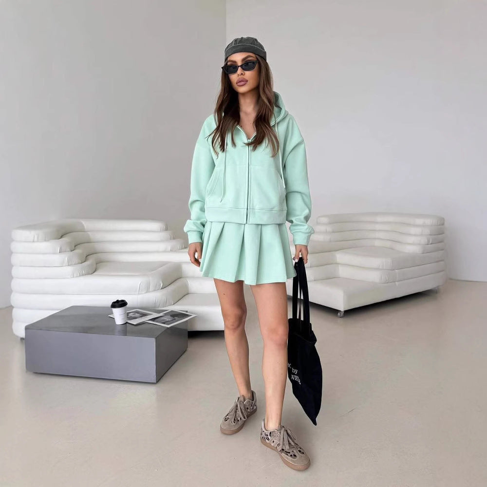 Damen Hoodie Rock-Set Elastisch