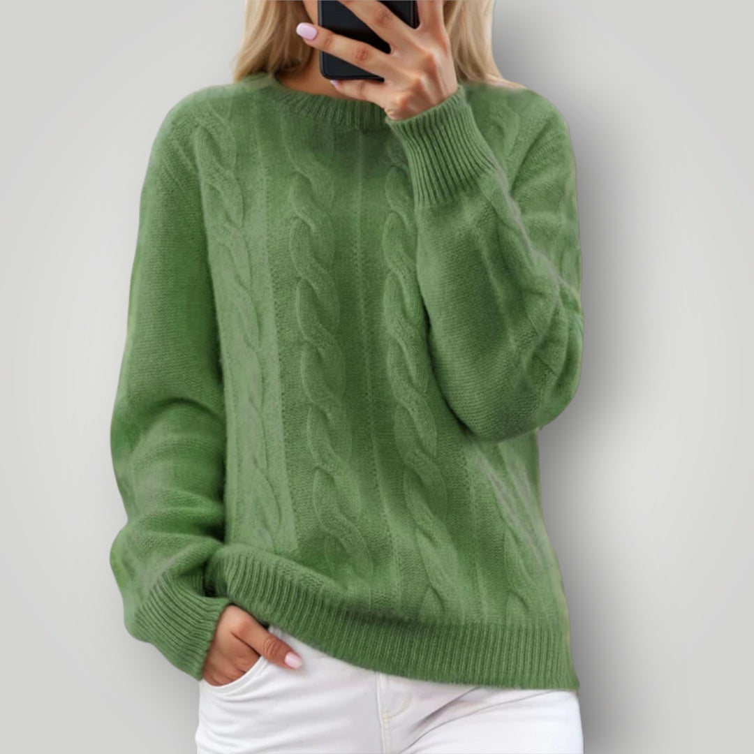Damen Langarm Strickpullover Warmer Winter