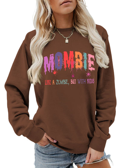 Damen Sweatshirt Zombie Motiv Norvielle