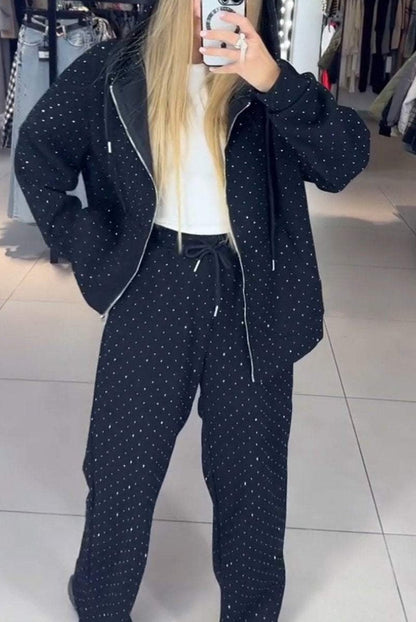 Damen Hoodie Jogginghosen Set Hochwertiges Material Bequem