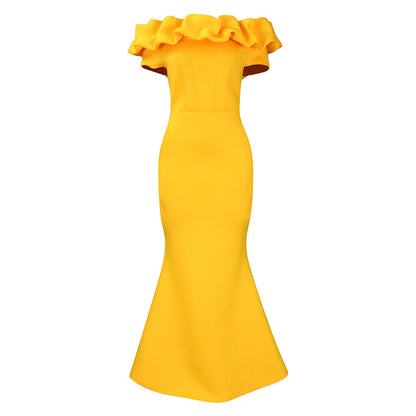 Damen Wickelkleid Voluminöser Kragen Norvielle