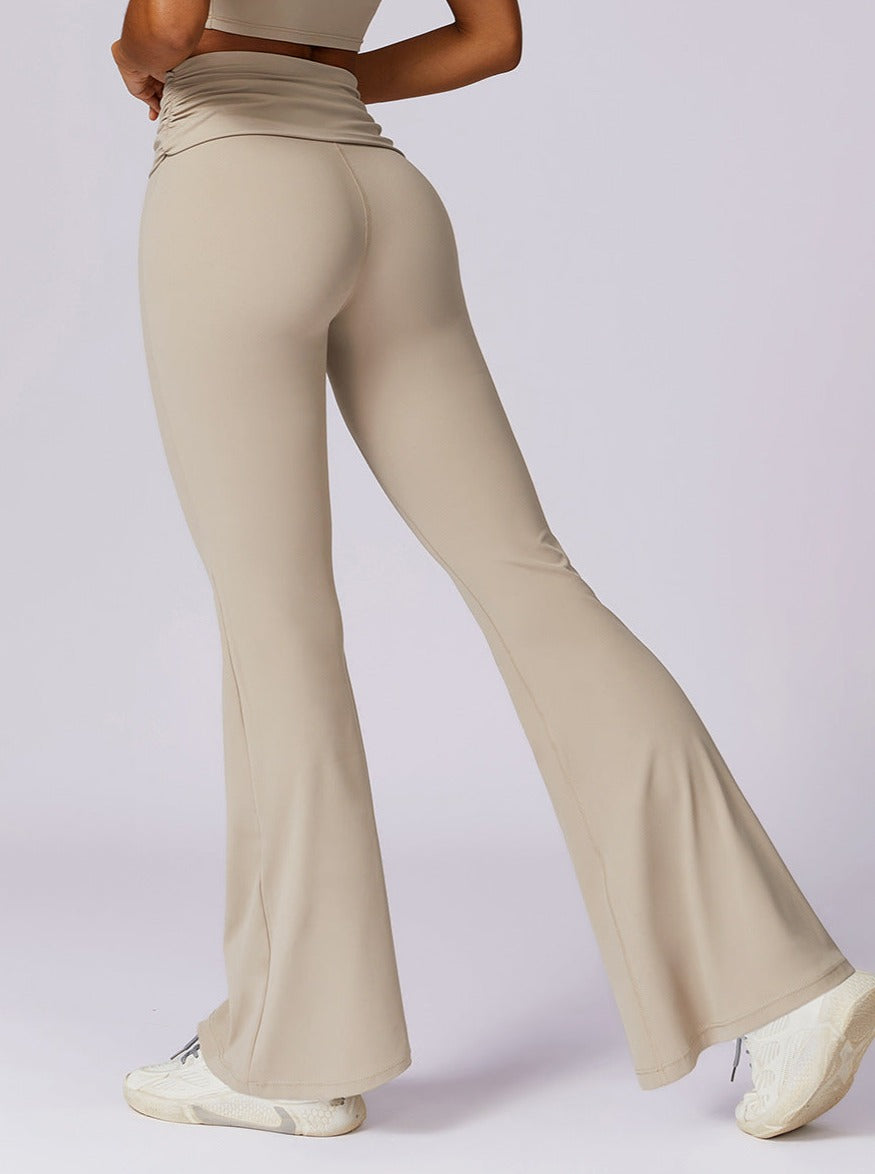 Elvira Damen High-Waist Leggings Geraffter Bund