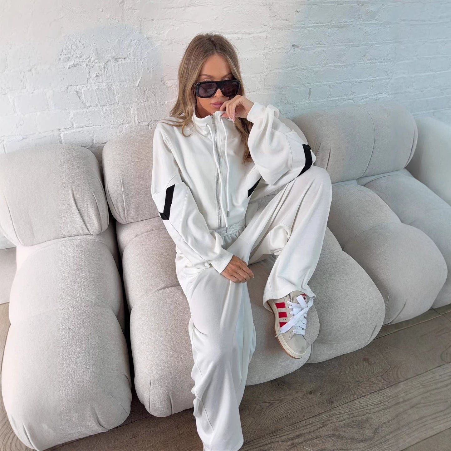 Damen Sportliche Loungewear Weite Kapuze Norvielle