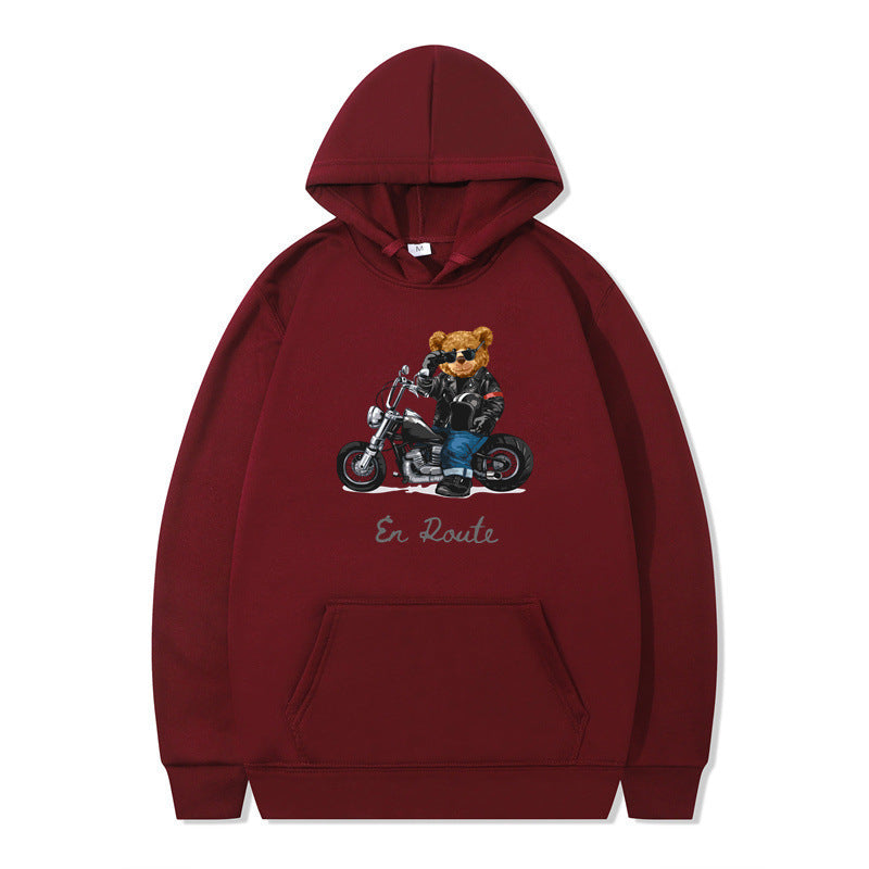 Damen Kapuzenpullover Bärenmotiv Lässig Norvielle