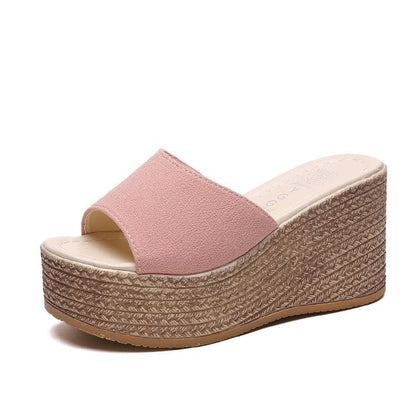 Damen Wedge-Pantoletten Weiches Obermaterial Bequeme Sohle