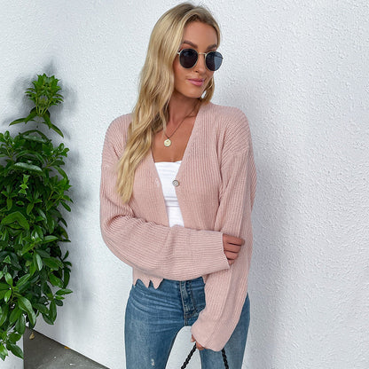 Damen Strickjacke Weit Norvielle Kuschelig Beige