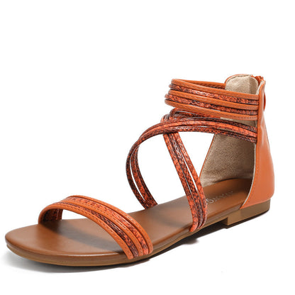 Damen Elegante Sommer Sandalen aus Leder Norvielle