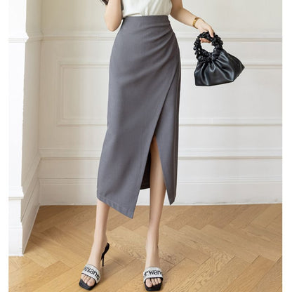 Damen Maxirock Elegantes Design Seitlicher Schlitz