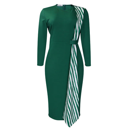 Damen Kleid Asymmetrisch Bindedetail Norvielle