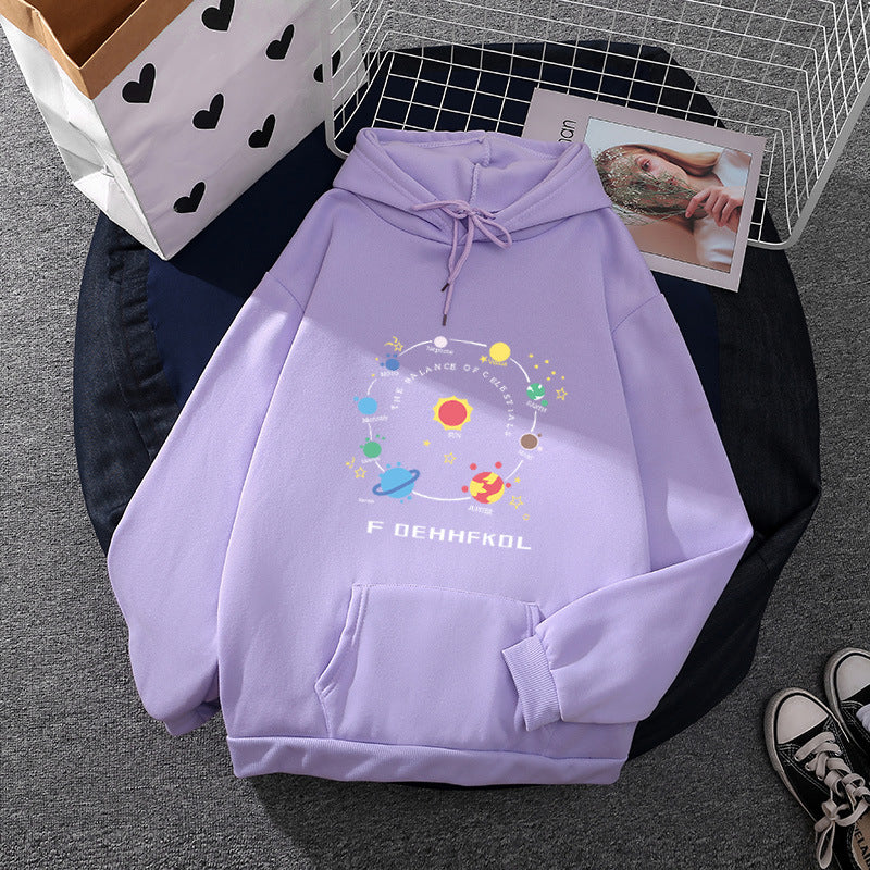 Damen Hoodie Weltraum Motiv Norvielle