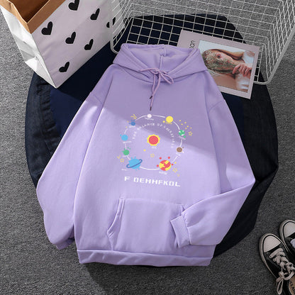 Damen Hoodie Weltraum Motiv Norvielle