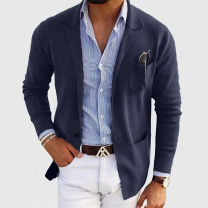 Herren Strickblazer Lässig Praktische Taschen Bequem Norvielle
