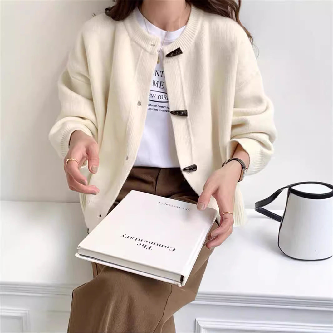 Damen Strickjacke mit Knöpfen Elegantes Design Norvielle