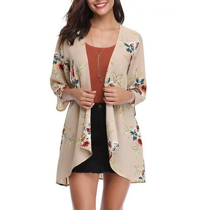 Damen Kimono-Cardigan Blumenmuster Norvielle