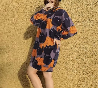 Damen Langarmshirt Herbstlich Motiv Norvielle