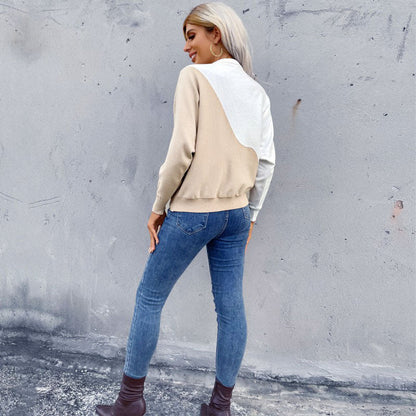 Damen Strickpullover Blockstreifen-Design Norvielle