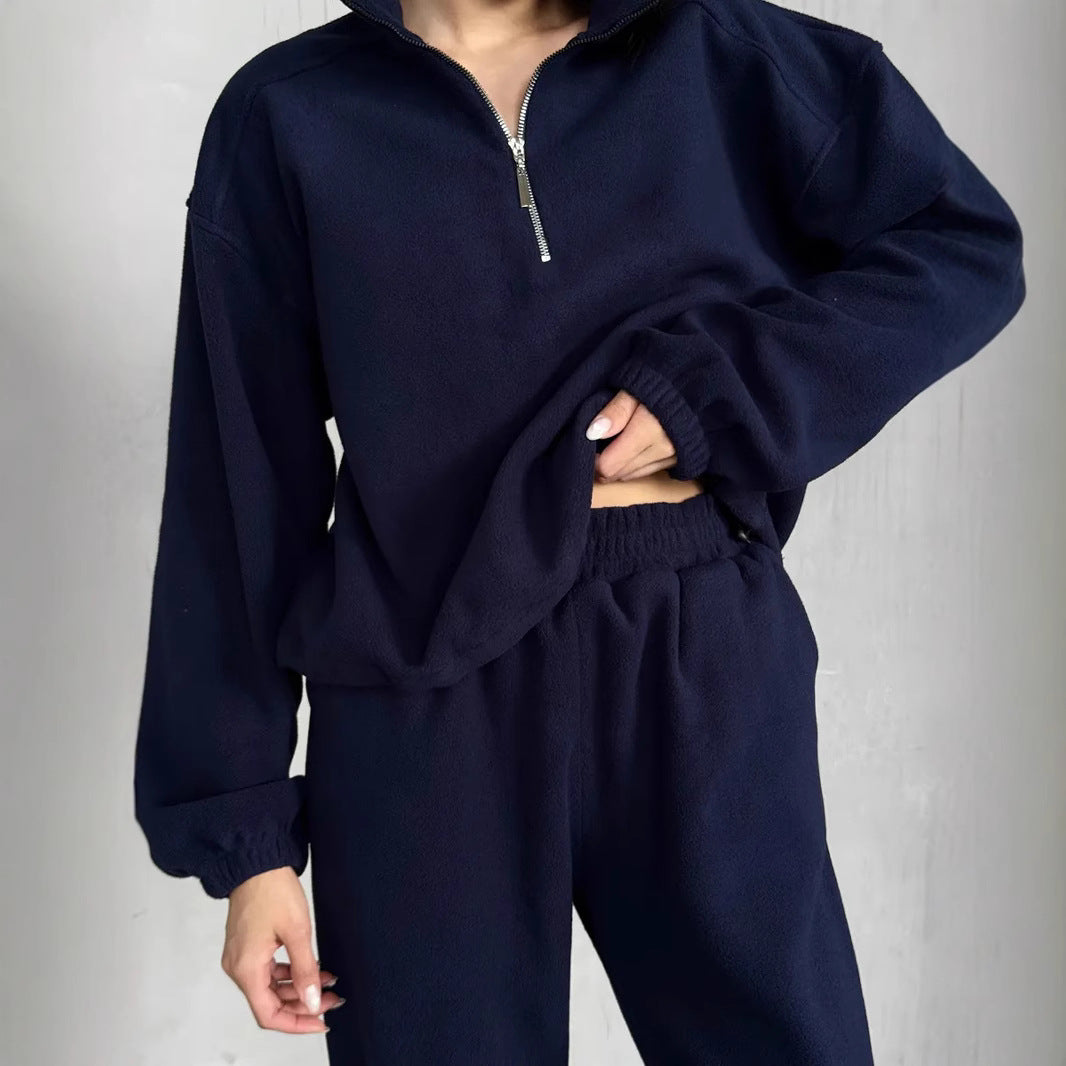 Damen Sportset Sweatshirt Jogginghose Tunnelzug Norvielle