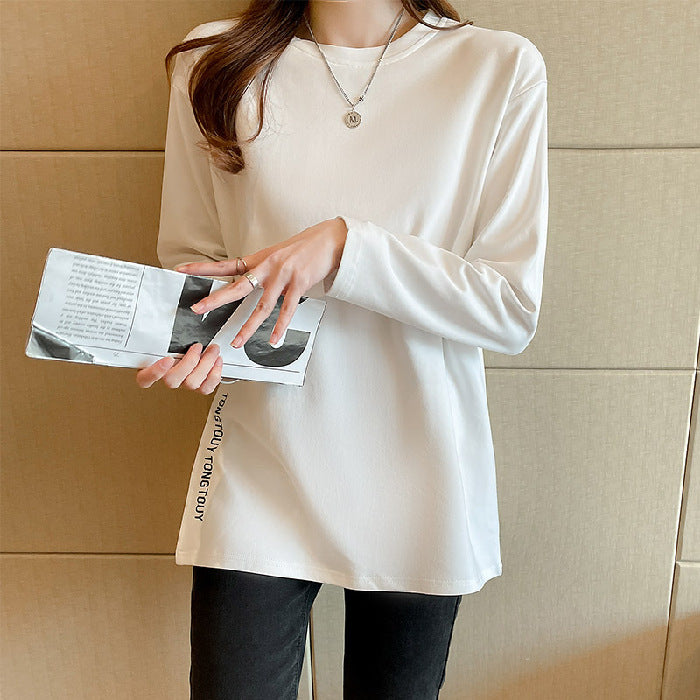 Damen Langarmshirt Rundhalsausschnitt Modern Leicht Norvielle