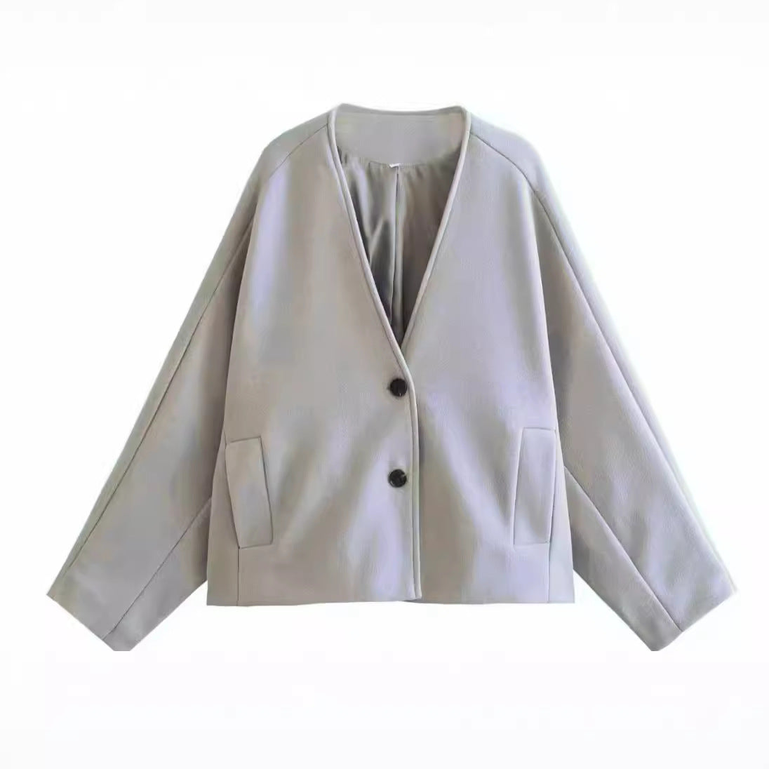 Damen Modische Jacke Norvielle Schick Schnitt Praktische Taschen