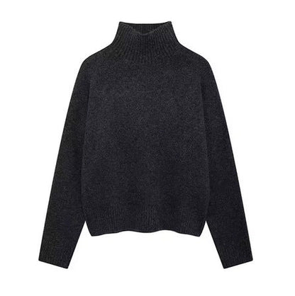 Damen Rollkragenpullover Weiche Strickware Beige