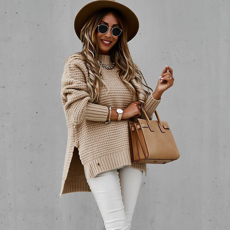 Damen Strickpullover Weit Strukturiert Norvielle - Norvielle