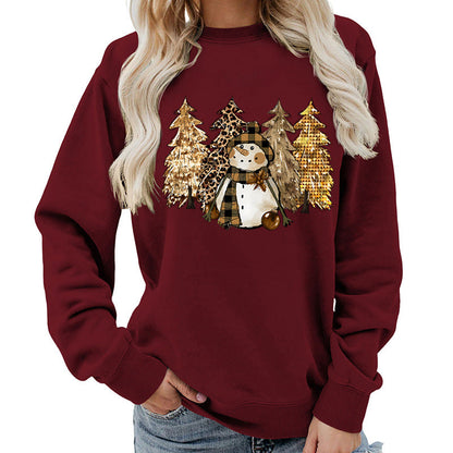 Damen Sweatshirt Schneemann-Design Weich Norvielle